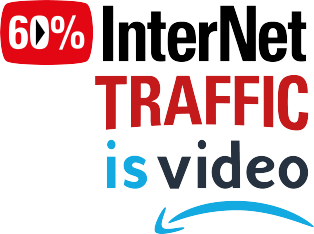 Graphic showing 60% of Internet traffic is video